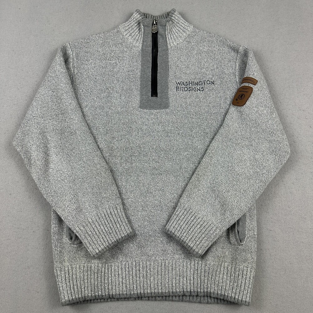Washington Huskies Sweater Men Medium Gray NFL Football Pro Line Quarter Zip M